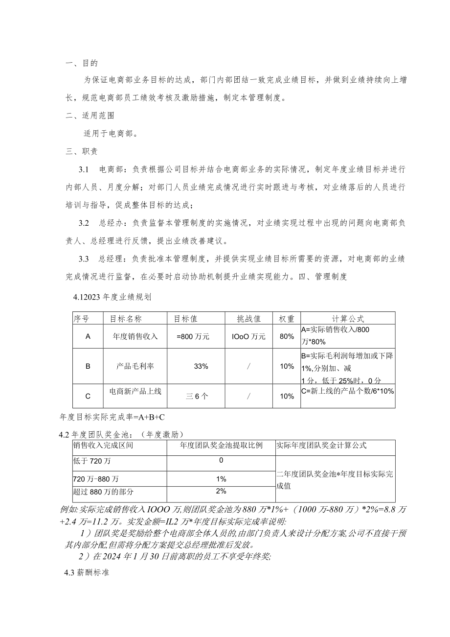 电商部薪酬绩效与激励管理方案.docx_第2页