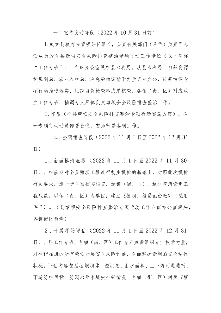 XX县塘坝安全风险排查整治专项行动实施方案.docx_第2页