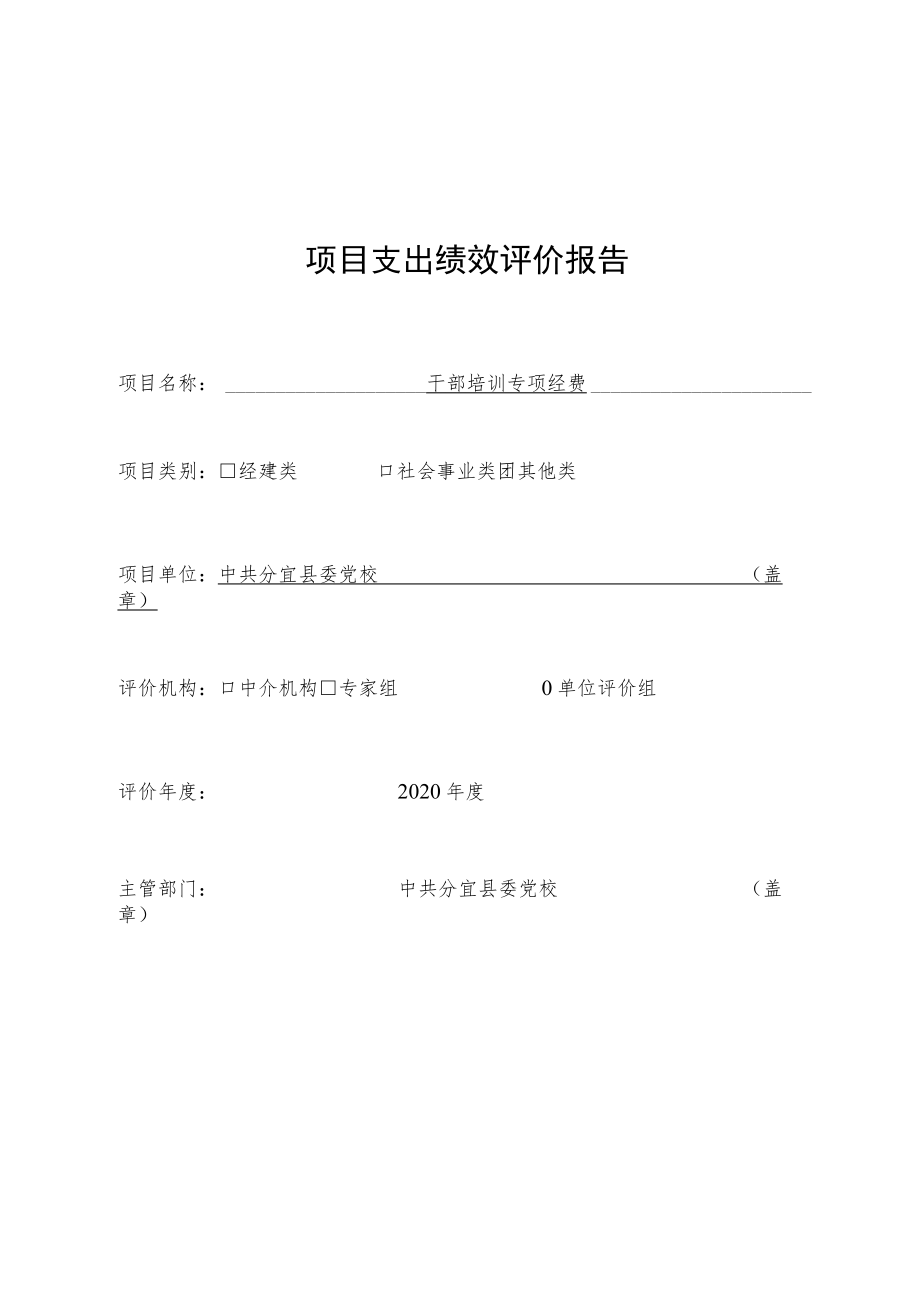 项目支出绩效评价报告.docx_第1页