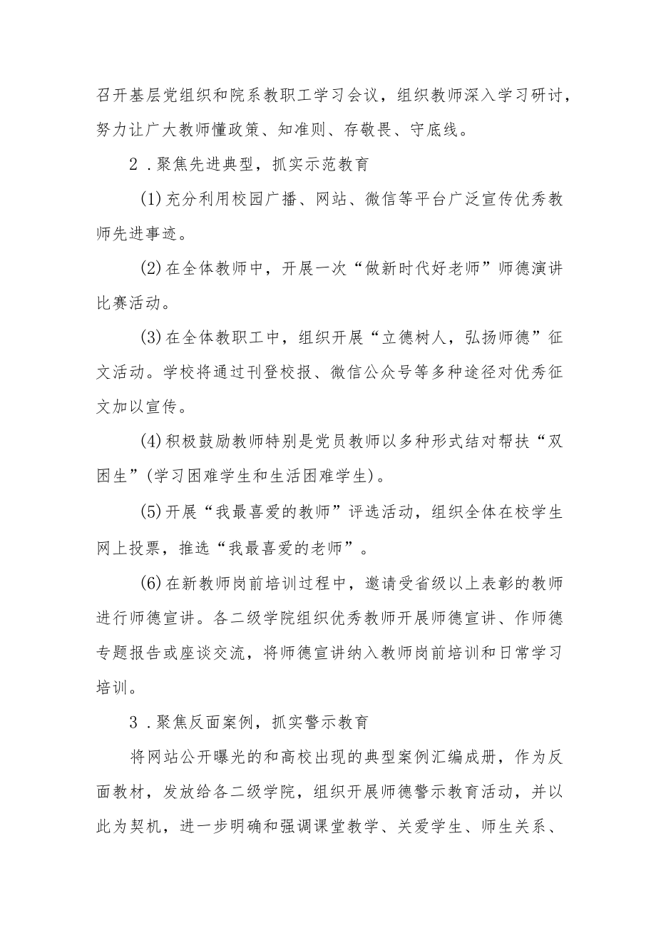 学院师德师风建设问题专项整治工作实施方案.docx_第3页