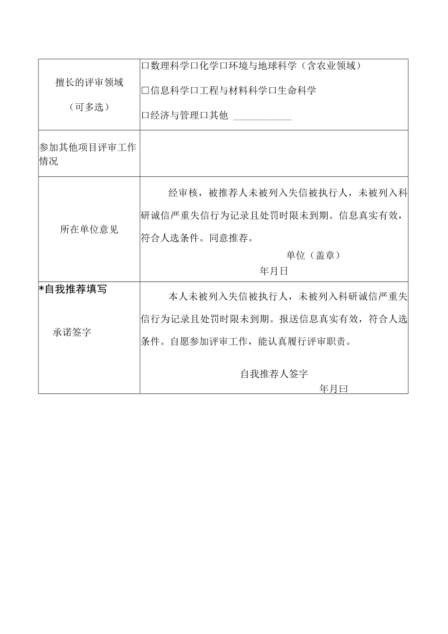 福建省引才引智计划评审、科普业务评选专家库专家备案表.docx_第2页