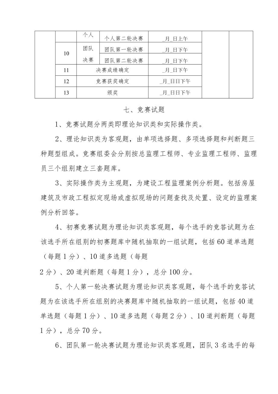 工程监理职业技能竞赛实施细则示范文本.docx_第3页