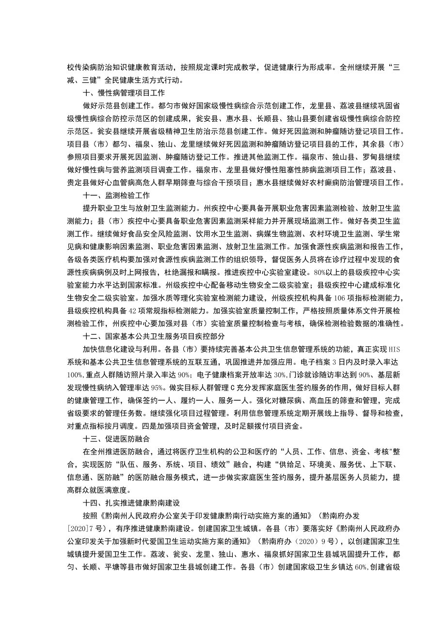 黔南州2021年疾病预防控制工作要点.docx_第3页