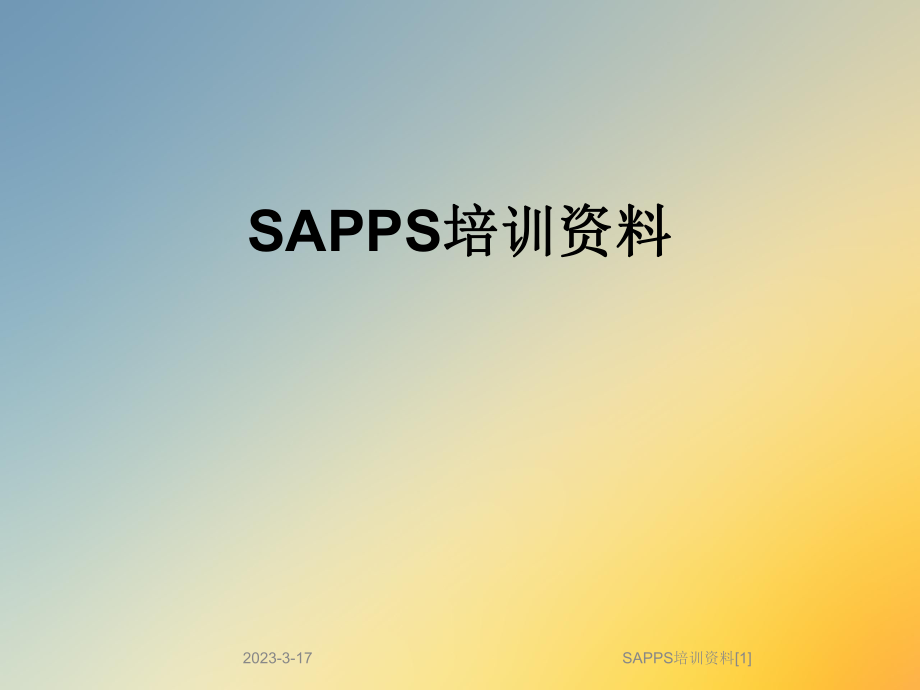 SAPPS培训资料[1].ppt_第1页