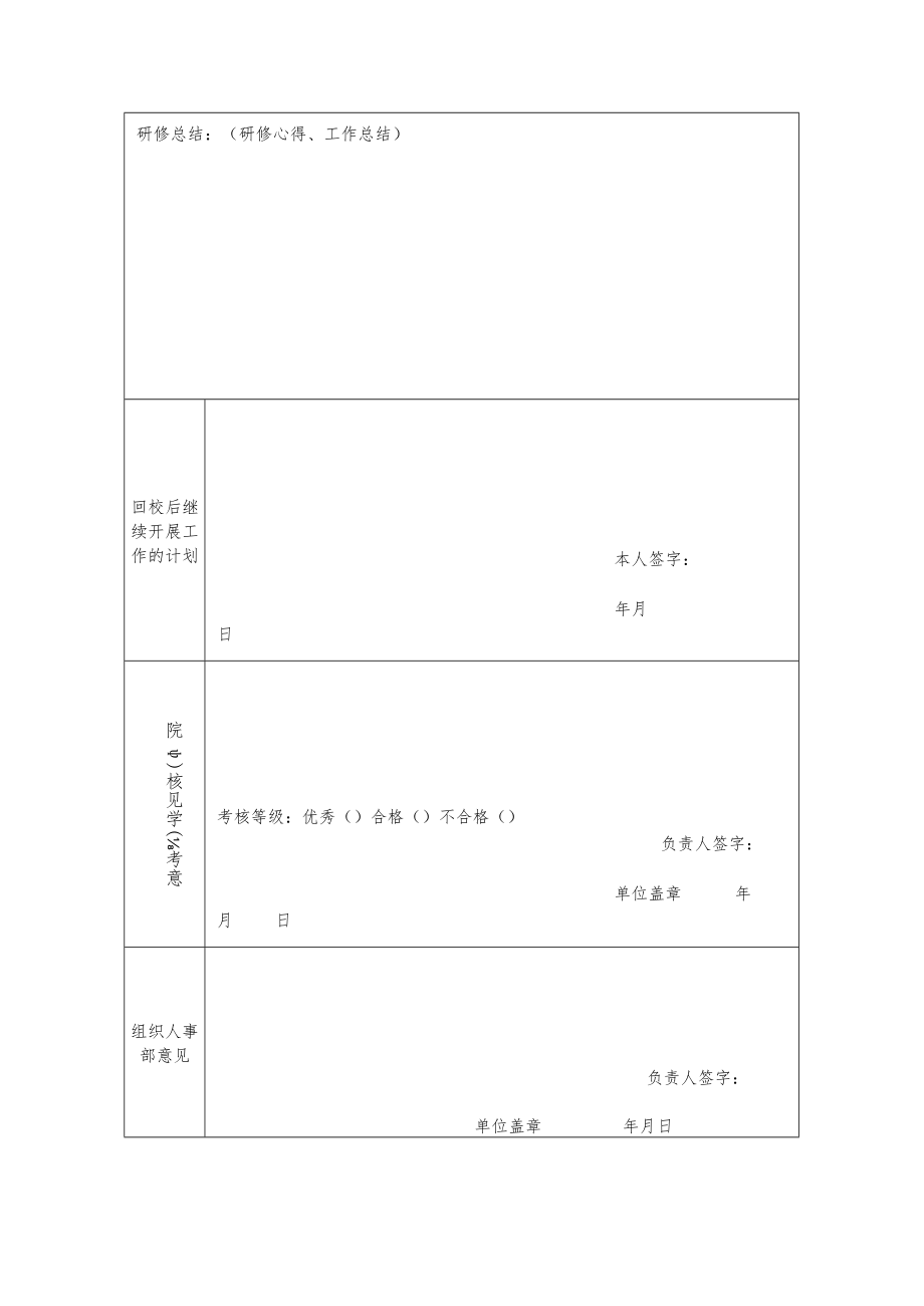 学院教师出国（境）研修考核表.docx_第2页