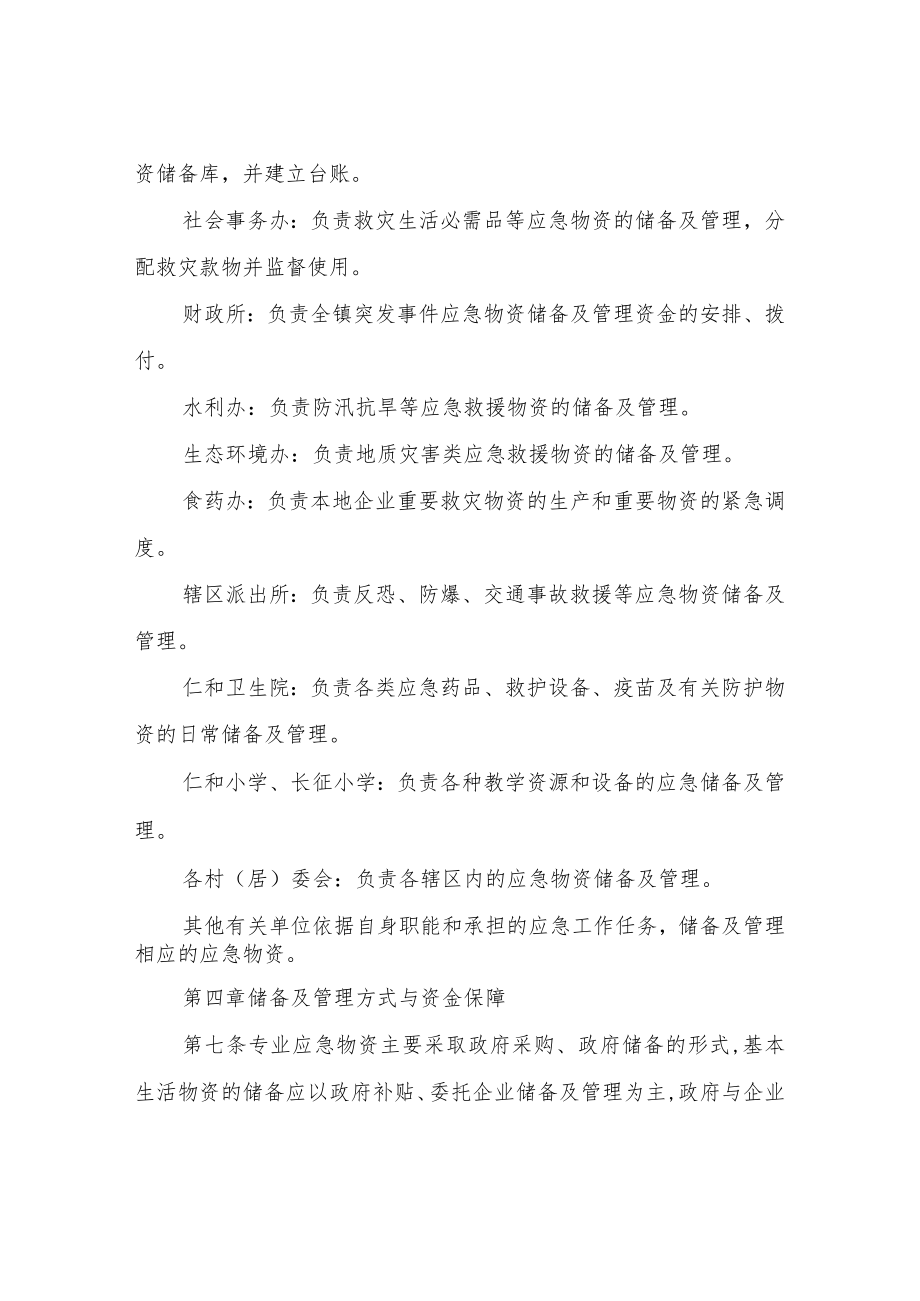 XX镇应急物资储备及管理制度.docx_第3页