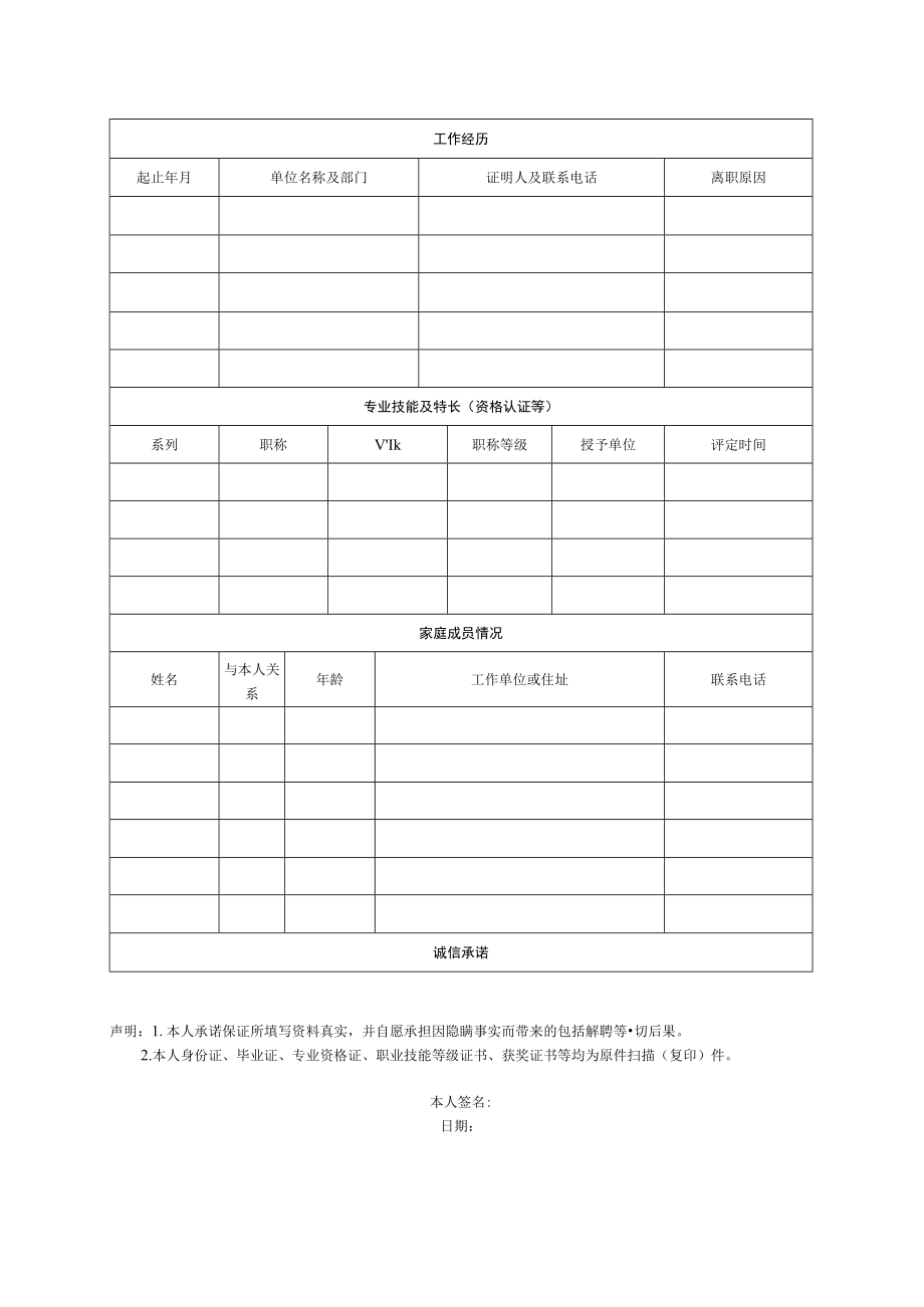 X粮油食品有限责任公司公开招聘办公室文员报名表.docx_第2页