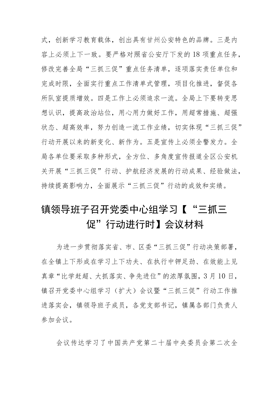 公安分局【“三抓三促”行动进行时】推进会研讨发言材料三篇模板.docx_第2页