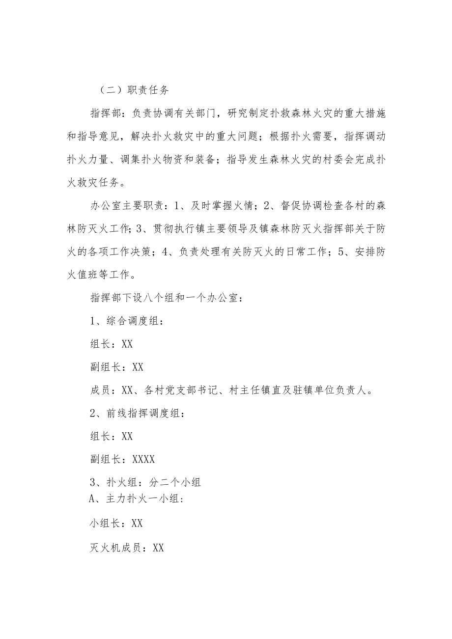 XX镇森林防灭火工作应急预案.docx_第2页