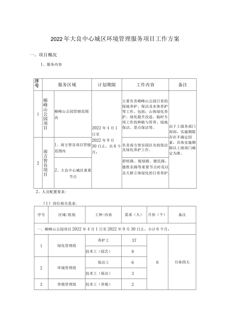 2022年大良中心城区环境管理服务项目工作方案.docx_第1页