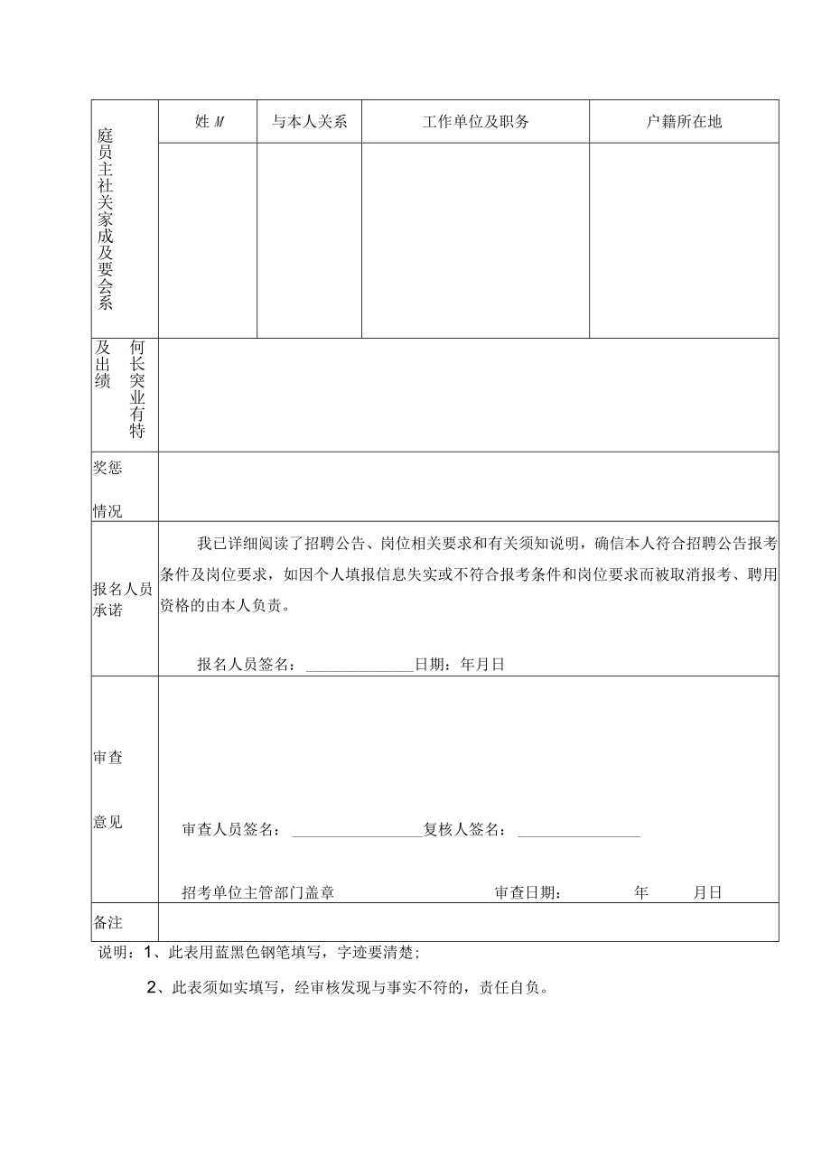 广东省事业单位公开招聘人员报名表.docx_第2页