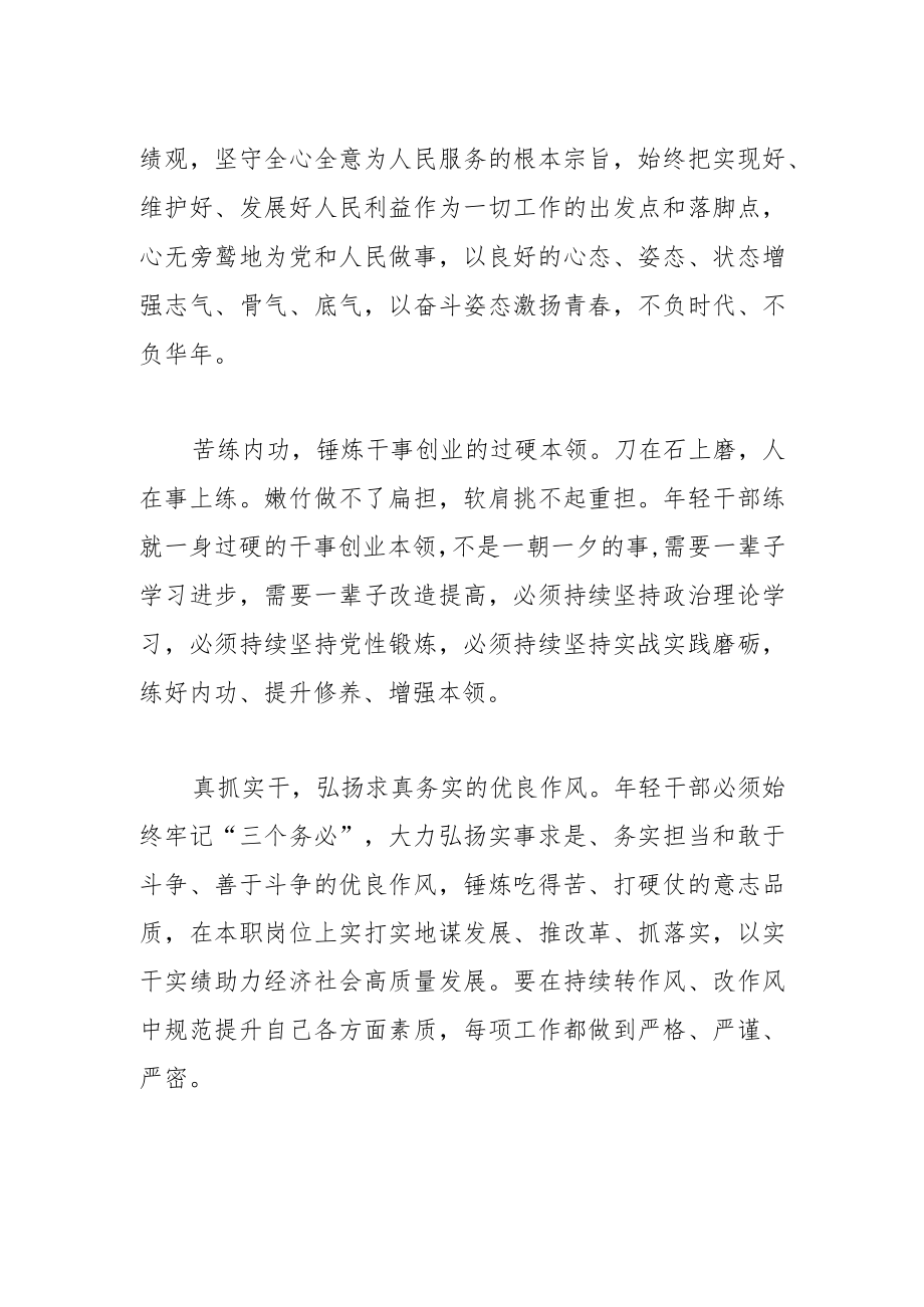 【中心组研讨发言】年轻干部不“躺平” 奋发有为著华章.docx_第2页