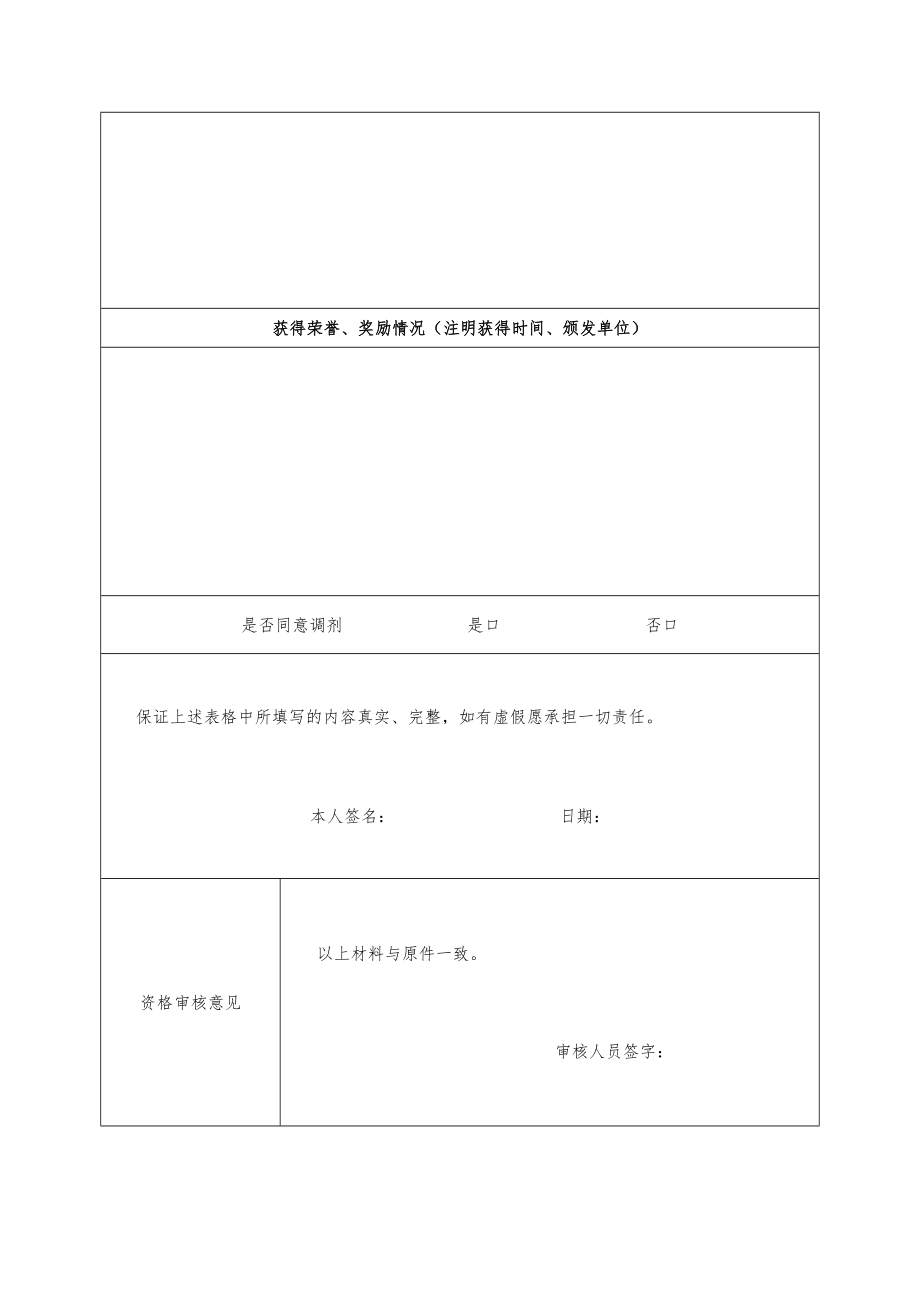 X产业投资发展集团有限责任公司招聘报名表.docx_第2页