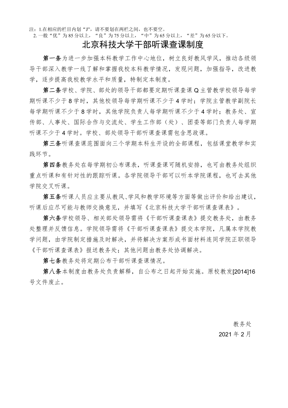 大学干部听课查课记录表（线上）.docx_第2页