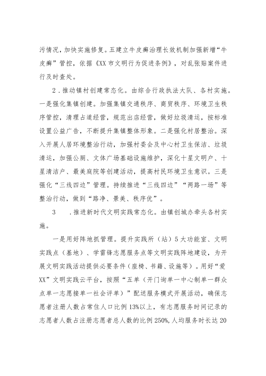 XX镇文明创建工作常态长效的工作方案.docx_第3页