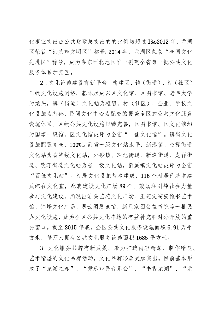 龙湖区文化事业和文化产业发展“十三五”规划.docx_第2页