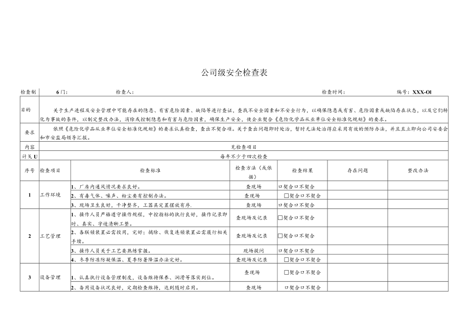 企业各部门安全表格大全 .docx_第2页