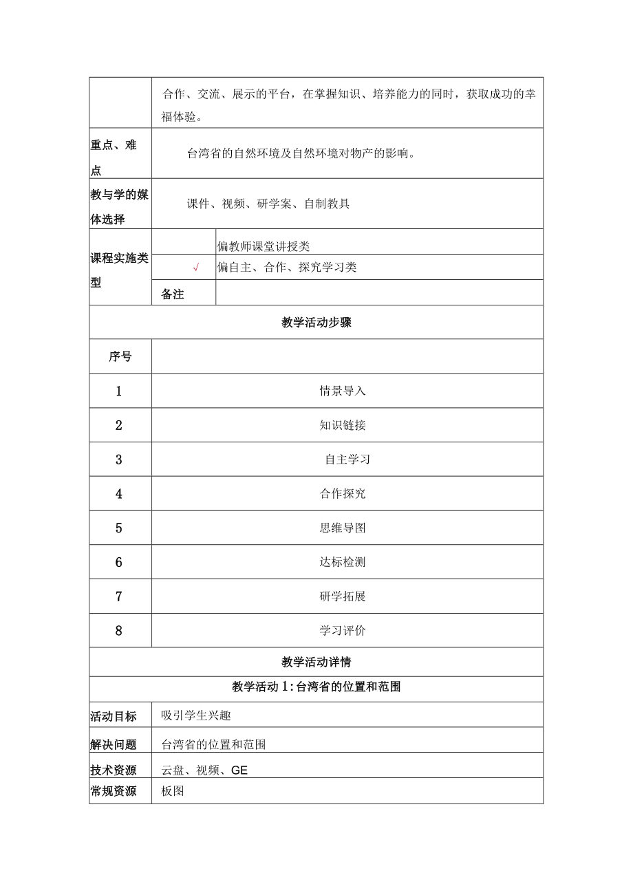 祖国的神圣领土——台湾省 教学设计.docx_第2页