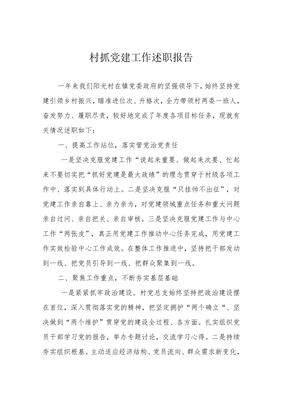 村抓党建工作述职报告.docx_第1页