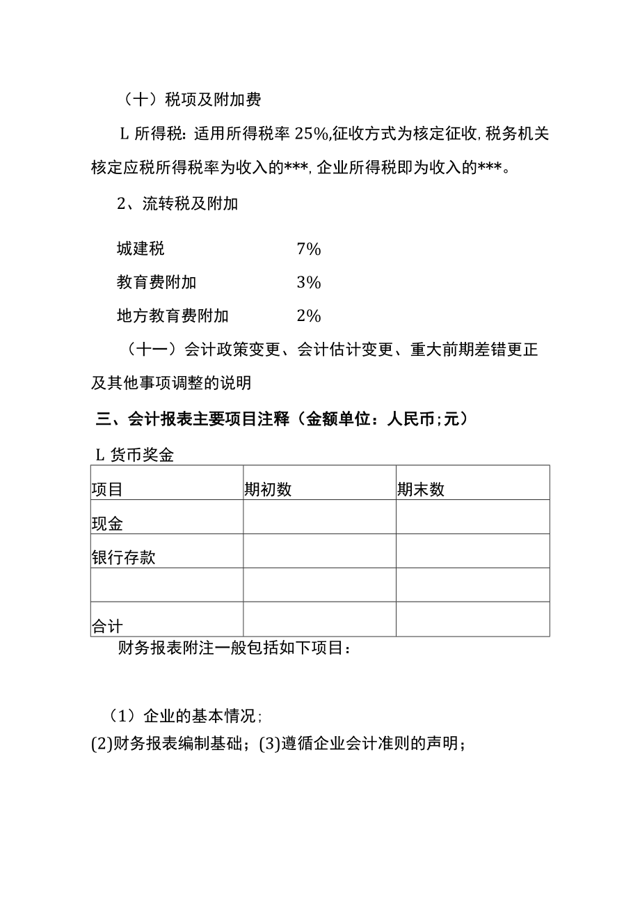 年度财务会计报表附注模板.docx_第3页