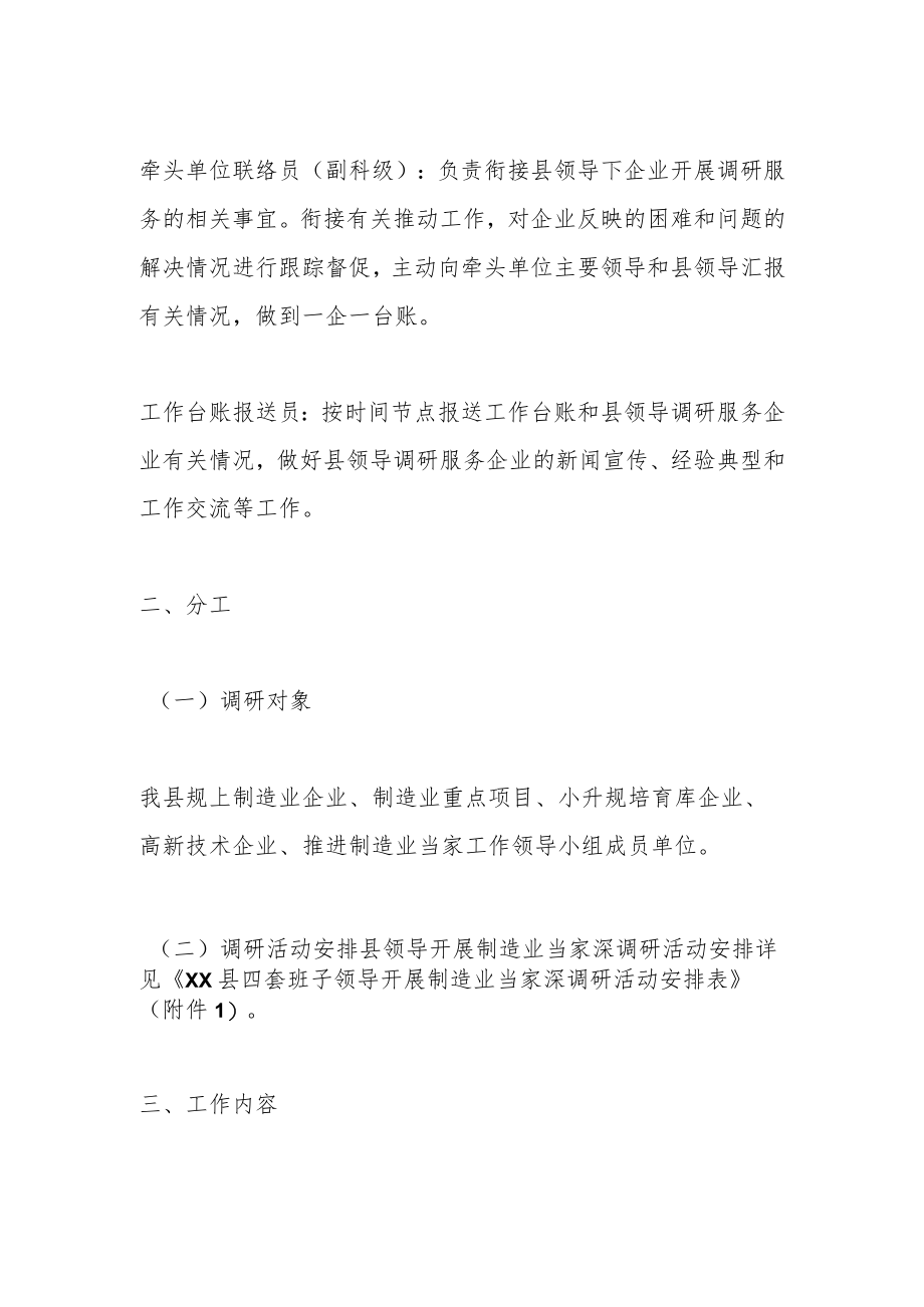 某县四套班子领导开展制造业当家调研活动的方案.docx_第2页