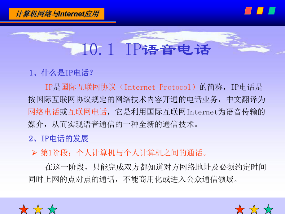 计算机网络技术课后习题答案第10章计算机网络技术的最新应用.ppt_第3页