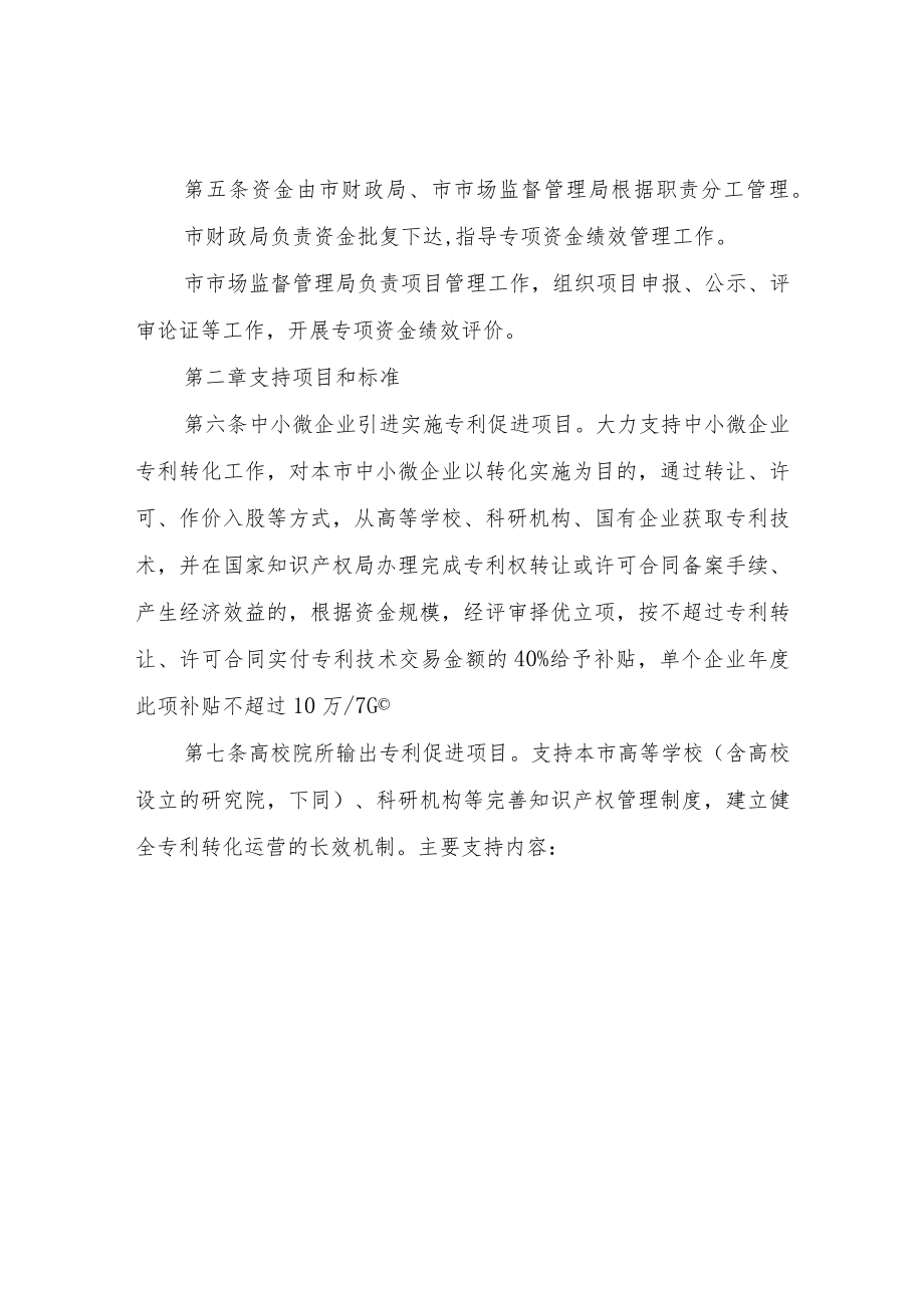 XX市专利转化专项计划资金管理办法.docx_第2页