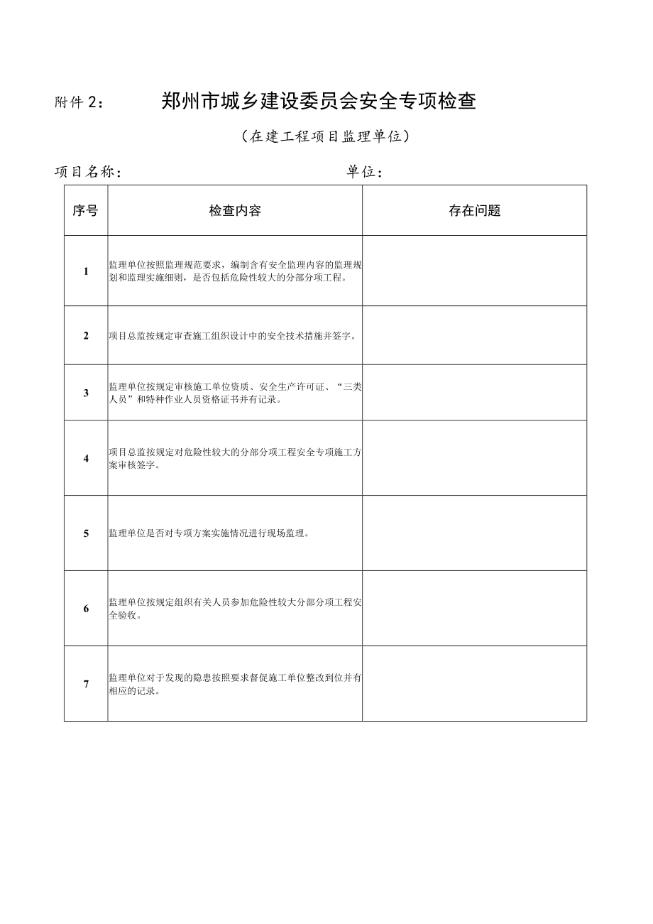 附件1： 《工程建设有关责任主体和机构质量行为检查表》.docx_第2页