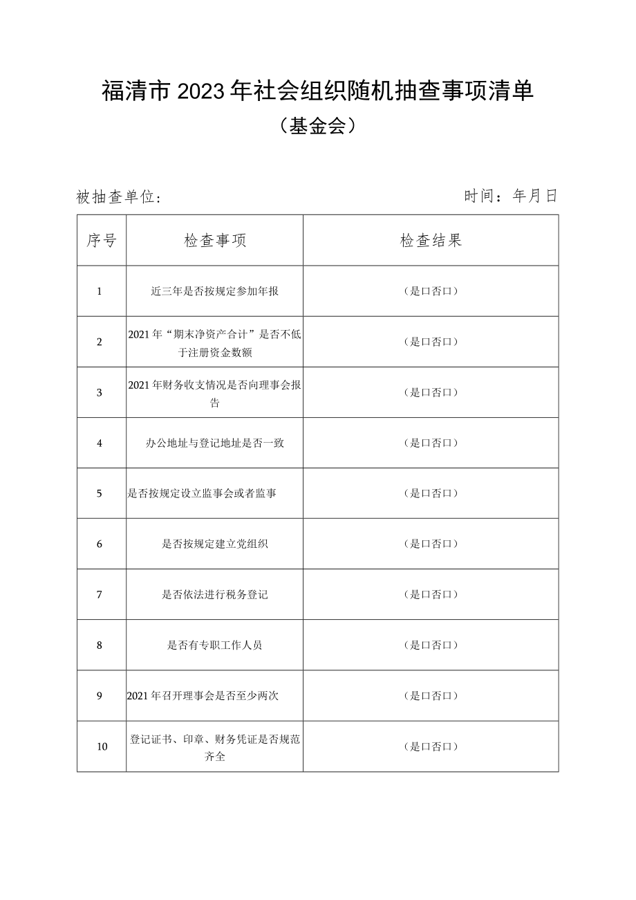 福清市2023年度社会组织随机抽查事项清单社会团体.docx_第3页