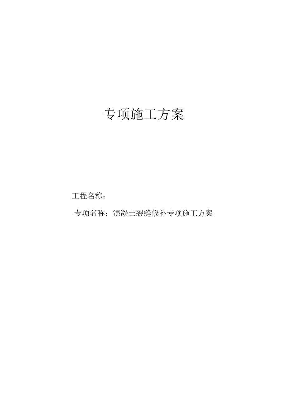 混凝土裂缝修补专项施工方案.docx_第1页