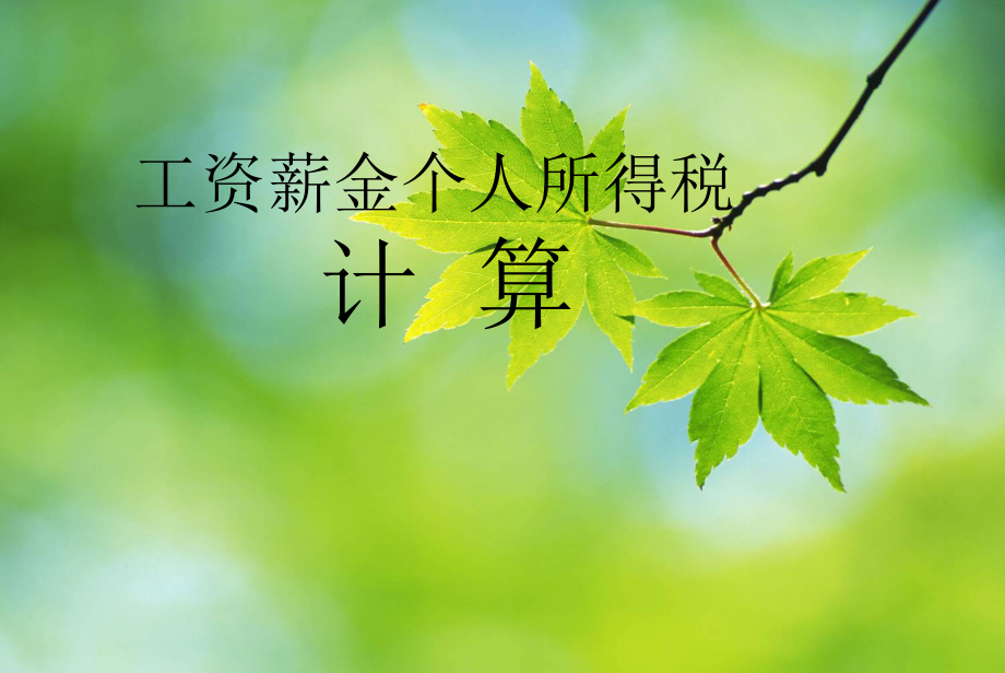 工资薪金个人所得税的计算.ppt_第1页