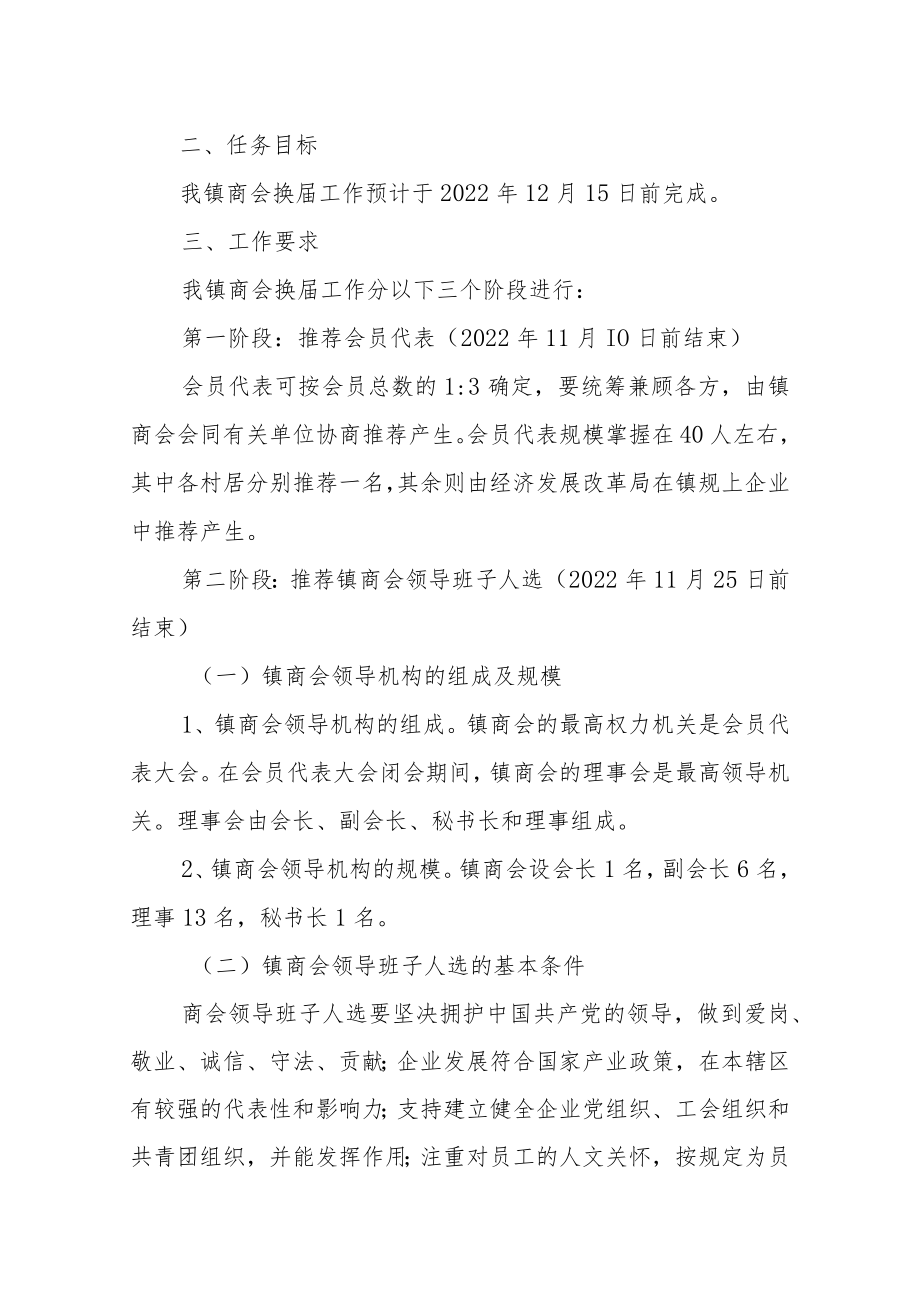 XX镇2022年商会换届工作实施方案.docx_第2页