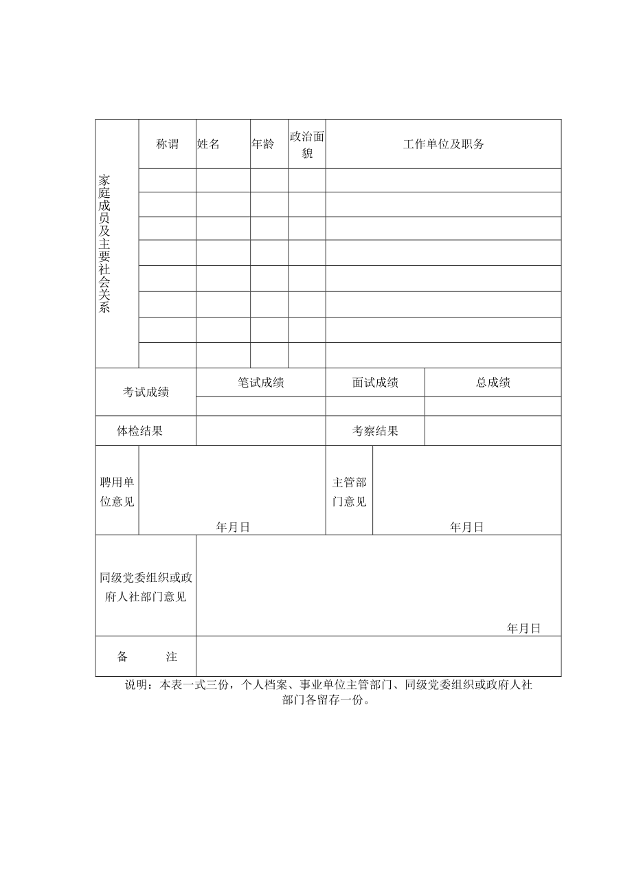 XX市事业单位聘用人员登记表.docx_第2页