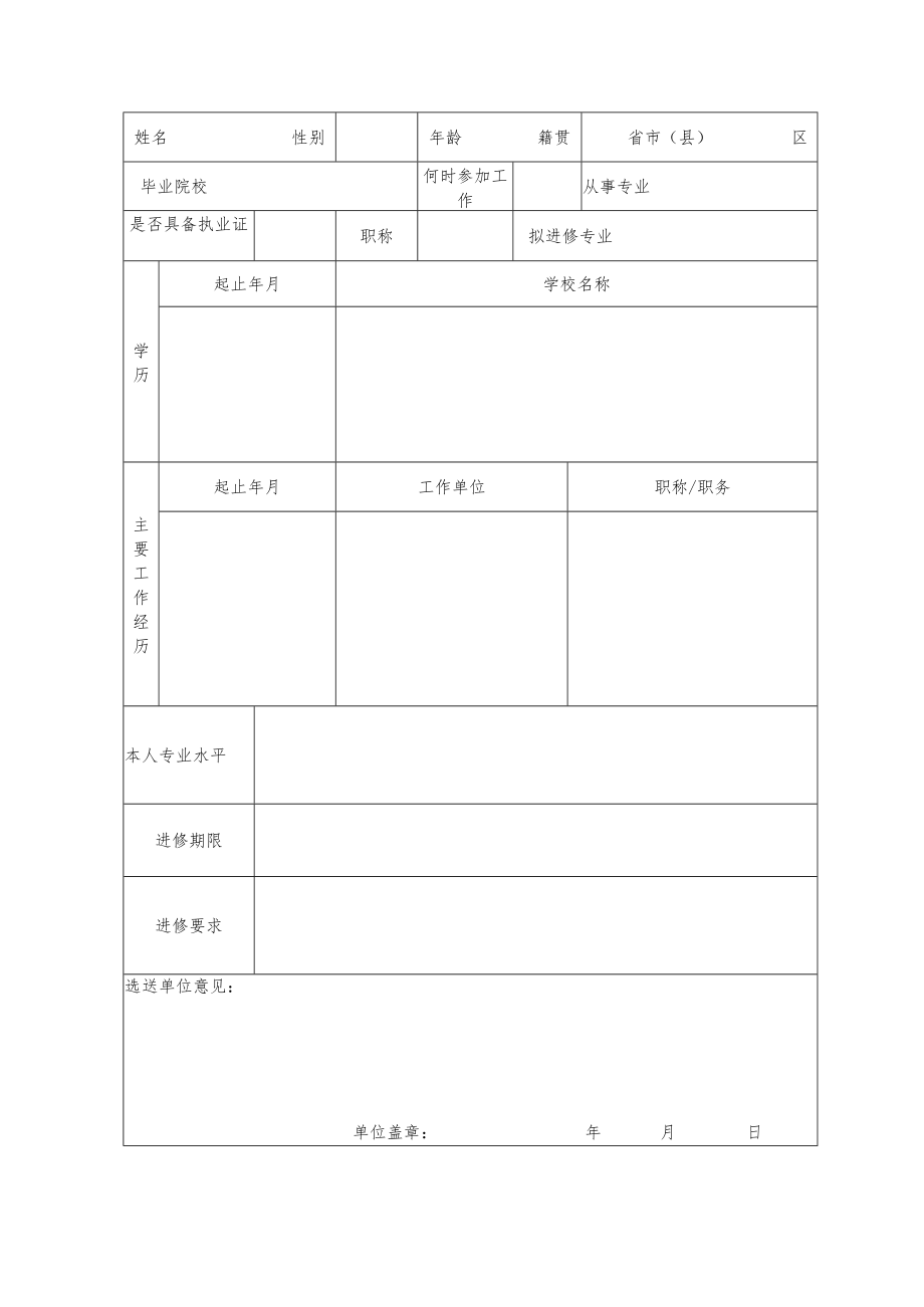 茂名市妇幼保健院进修申请鉴定表.docx_第3页