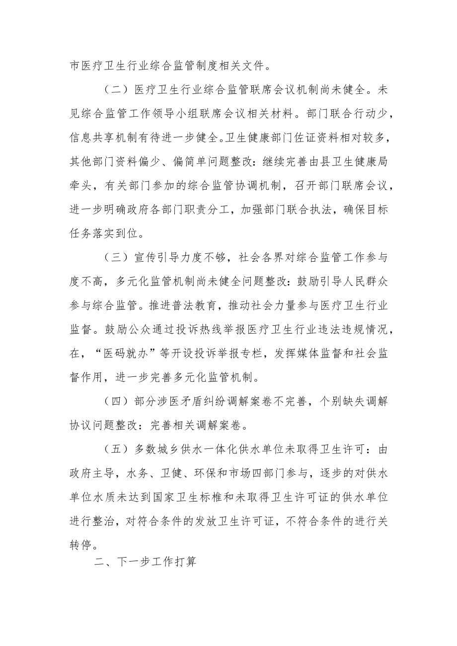 XX县关于医疗卫生行业综合监管督察反馈问题的整改方案.docx_第2页