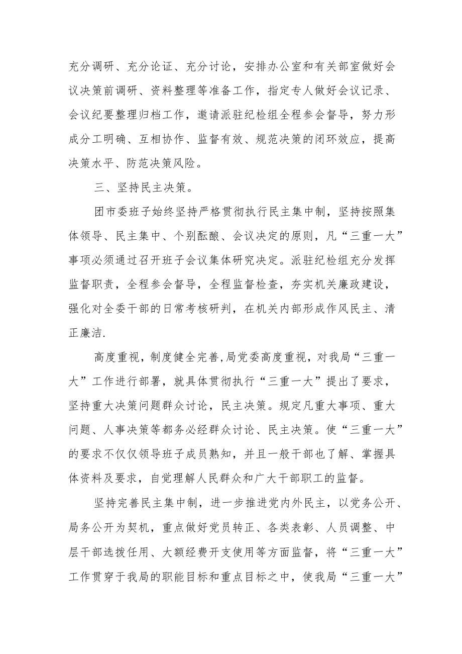 某团市委关于贯彻落实“三重一大”集体决策制度的自查报告.docx_第2页