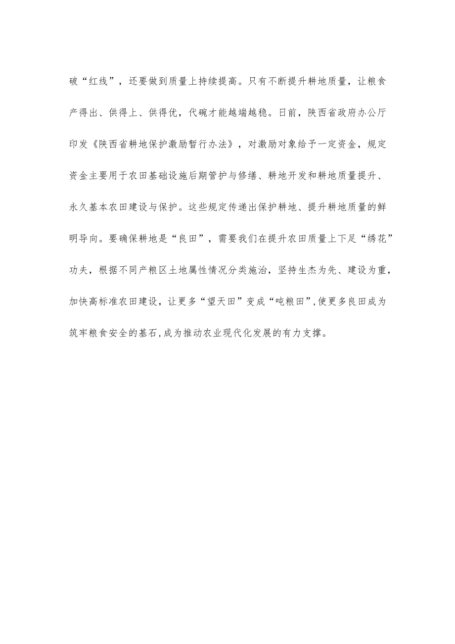 高度重视耕地保护工作心得体会发言.docx_第3页