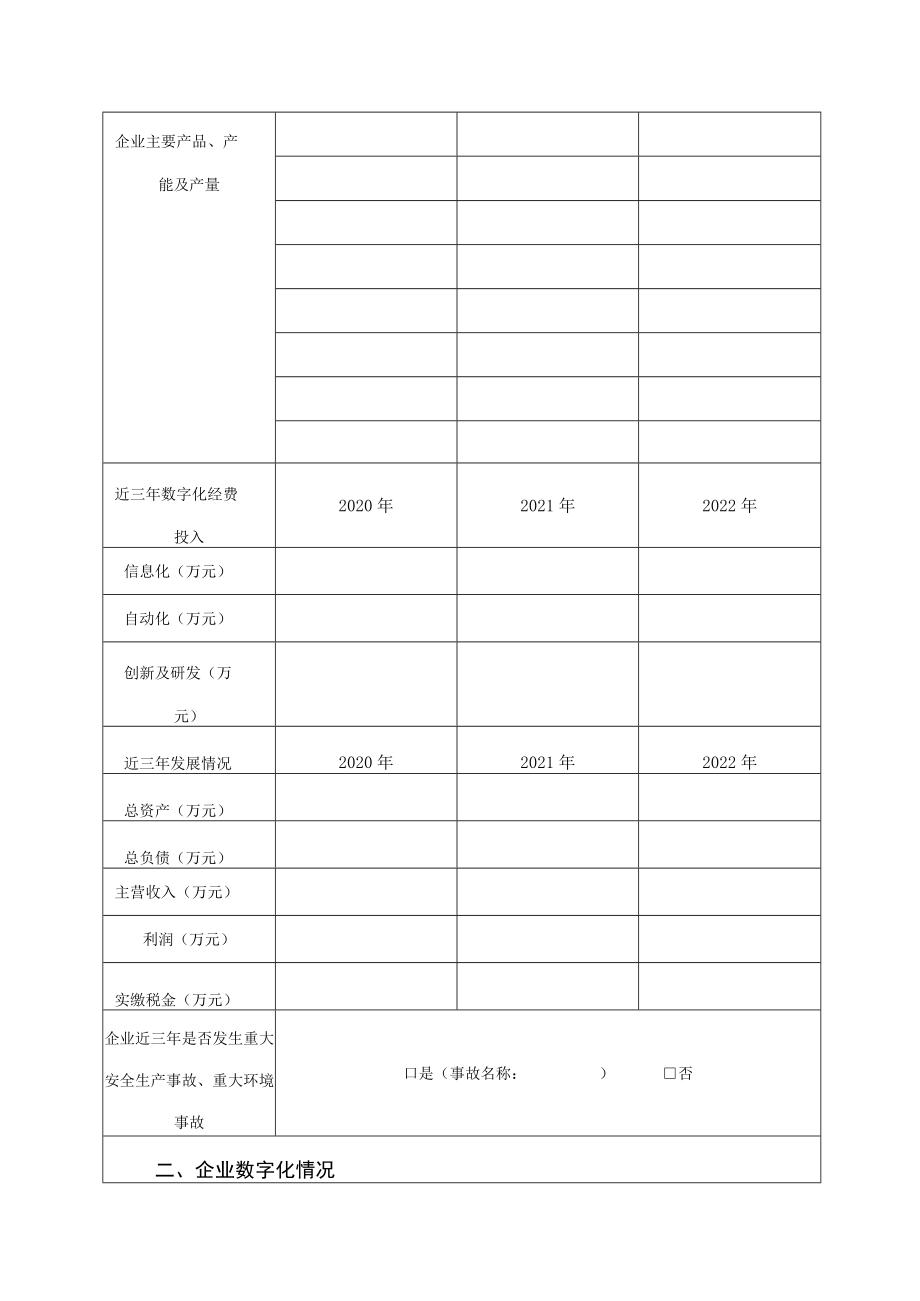 2023年内蒙古工业数字化转型示范标杆企业申报书、承诺书.docx_第3页