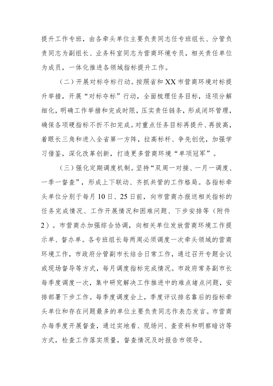 XX市关于建立营商环境重点领域指标提升调度机制实施方案.docx_第2页