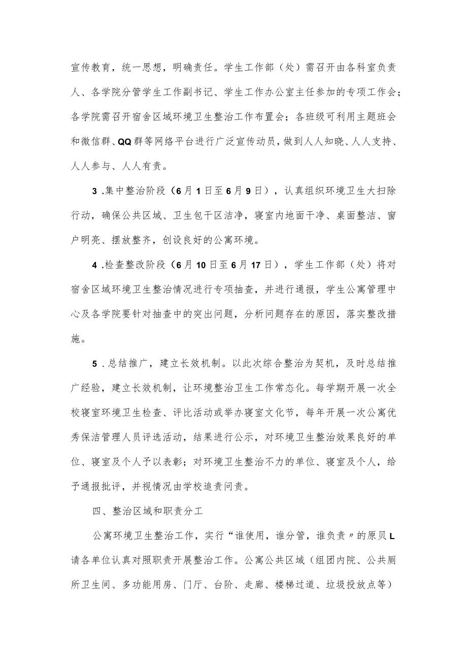 学院学生宿舍区域环境卫生综合整治工作方案.docx_第2页