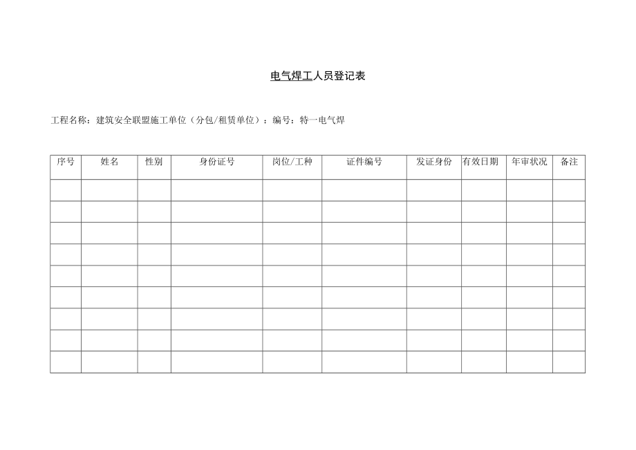 1 项目电气焊工台账.docx_第1页