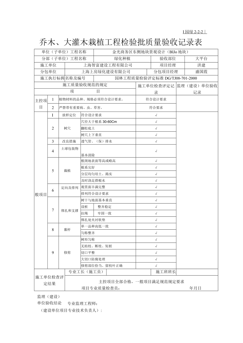 3.5园2-2-2乔木栽植工程检验批质量验收记录表.docx_第1页