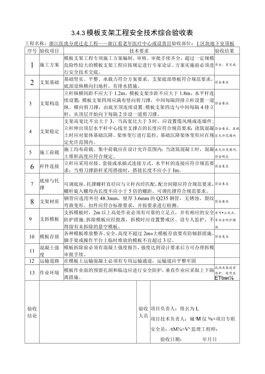 3.4.3模板支架工程安全技术综合验收表.docx_第1页