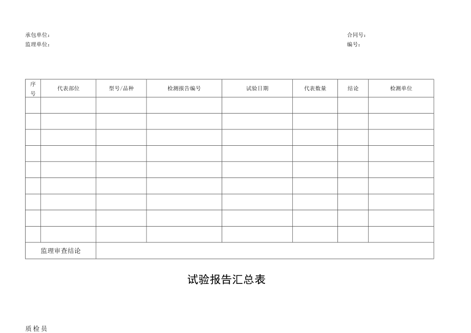 _试验报告汇总表.docx_第1页