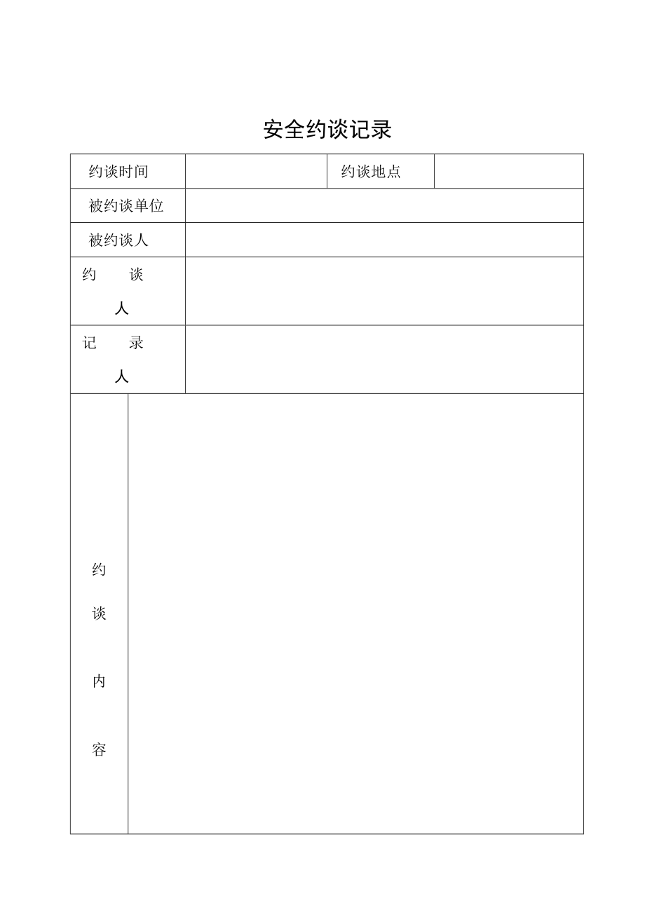 《安全约谈记录》格式.docx_第1页