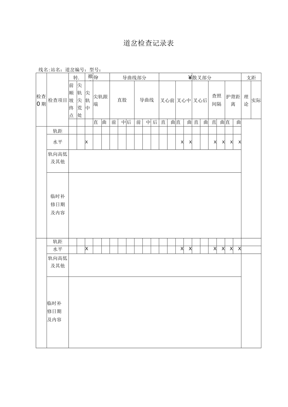 03道岔检查记录本.docx_第2页