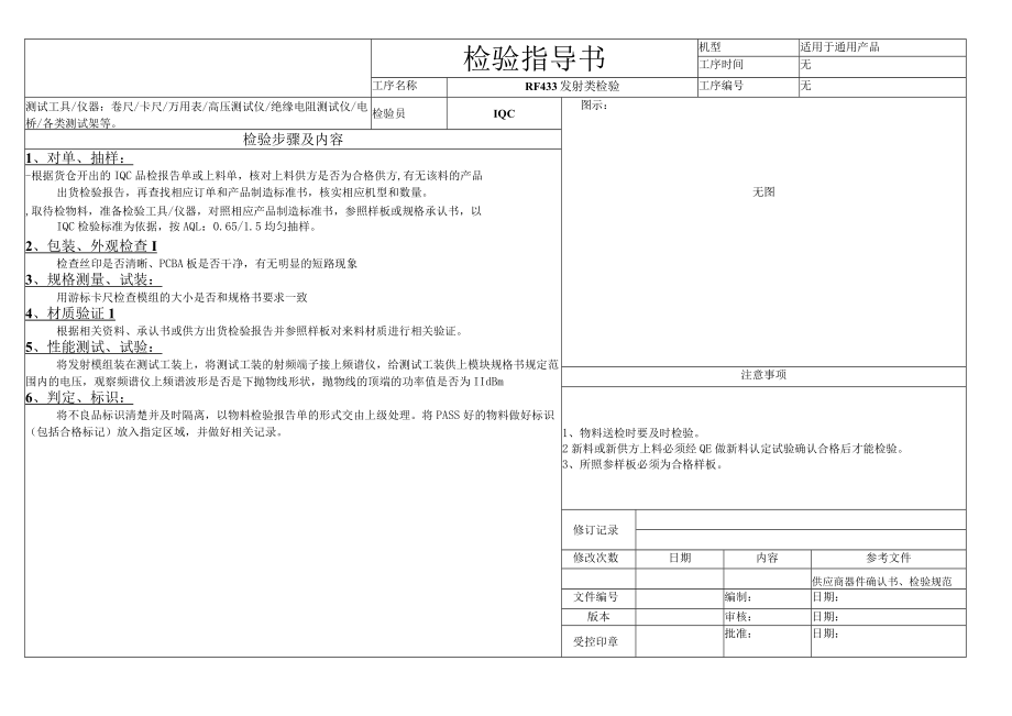 RF433 发射类检验指导书.docx_第1页