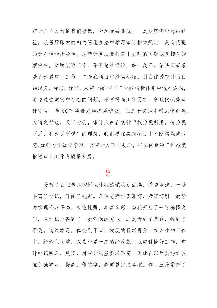 2023审计干部学习培训心得体会十二篇.docx_第2页