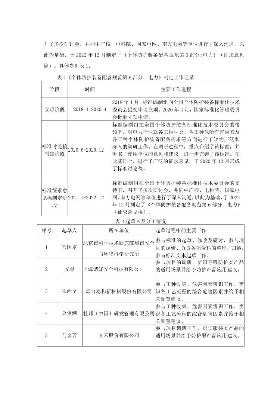 《个体防护装备配备规范 第6部分：电力》编制说明.docx_第3页