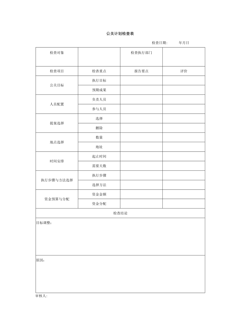 公关计划检查表.docx_第1页